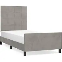 vidaXL Cadre de lit sans matelas gris clair 80x200 cm velours