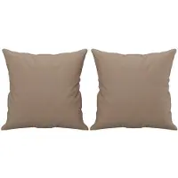 vidaXL Coussins décoratifs lot de 2 Cappuccino 40x40 cm Similicuir