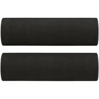 vidaXL Coussins décoratifs lot de 2 Noir Ø15x50 cm Tissu