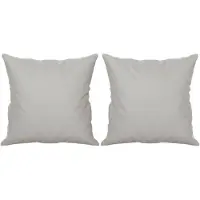 vidaXL Coussins décoratifs lot de 2 Gris clair Tissu microfibre