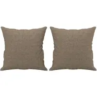 vidaXL Coussins décoratifs lot de 2 Taupe 40x40 cm Tissu