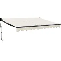 vidaXL Store électrique à manivelle Crème 3,5x2,5 m