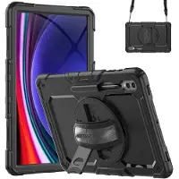 Accezz Coque arrière Defender XT pour Samsung Galaxy Tab S10 Ultra / Tab S9 Ultra - Noir