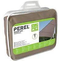 Perel Toile d'ombrage, hydrofuge, 3,6 x 3,6 m, 160 g/m², polyester, carré, taupe