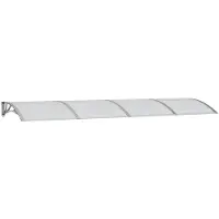 vidaXL Auvent de porte Gris 350x100 cm Polycarbonate