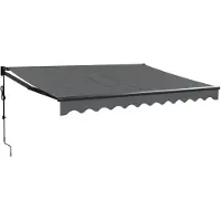 vidaXL Store électrique à manivelle Anthracite 3,5x2,5 m