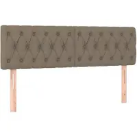 vidaXL Têtes de lit 2 pcs. Taupe 80x7x78/88 cm Tissu