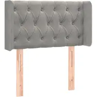 vidaXL Tête de lit avec oreilles gris clair 83x16x78/88 cm velours