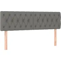 vidaXL Têtes de lit 2 pcs. Gris foncé 72x7x78/88 cm Tissu