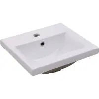 vidaXL lavabo encastré 42x39x18 cm céramique blanc