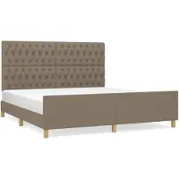 vidaXL Cadre de lit sans matelas Taupe 180x200 cm Tissu