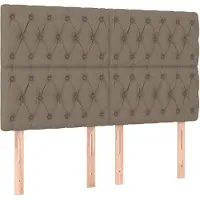 vidaXL Têtes de lit 4 pcs. Taupe 72x7x78/88 cm Tissu