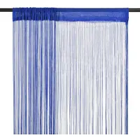vidaXL Rideau en fils 2 pcs 100 x 250 cm Bleu
