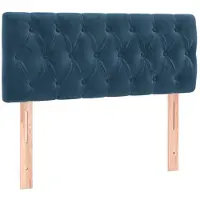 vidaXL Tête de lit bleu foncé 100x7x78/88 cm velours