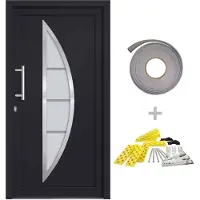 vidaXL Porte d'entrée anthracite 98x190 cm
