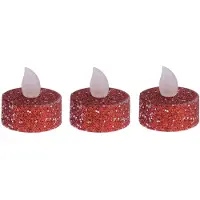 PerfectLED 6 BOUGIES CHAUFFE-PLAT LED BLANC CHAUD 3.8CM ROUGE