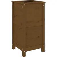 vidaXL Jardinière marron miel 40x40x78 cm bois massif de pin