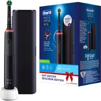 Oral-B Pro 3 3500 Cross Action Noir avec Étui à Rayures