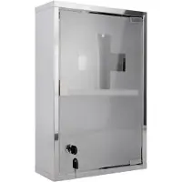 Tzmo Deutschland Armoire à pharmacie - Cabinet Large - Métal - Gris
