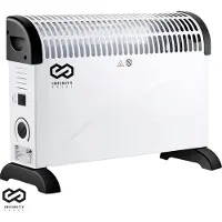 Infinity Goods Radiateur électrique convecteur - 750 / 1500 / 2000W - Thermostat réglable - Radiateur - Protection contre la surchauffe - 35m² - Blanc/Noir