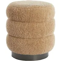 Light & Living Tabouret Beige Matt Noir Jobbi Ø 40 x 45cm