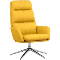 vidaXL Chaise de relaxation Jaune moutarde Tissu