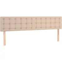 vidaXL Têtes de lit 2 pcs. Marron cappuccino 80x5x78/88 cm Similicuir