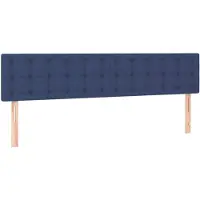 vidaXL Têtes de lit 2 pcs. Bleu 100x5x78/88 cm Tissu