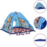 vidaXL Tente de jeu pour enfants avec 250 balles Bleu 120x120x90 cm