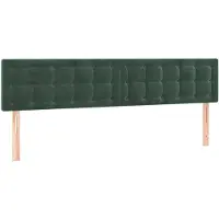 vidaXL Têtes de lit 2 pcs. Vert foncé 90x5x78/88 cm velours