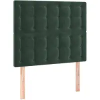 vidaXL Têtes de lit 2 pcs. Vert foncé 90x5x78/88 cm velours
