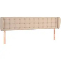 vidaXL Tête de lit avec oreilles Cappuccino-Brun 183x23x78/88 cm Similicuir