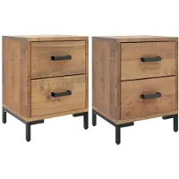 vidaXL Tables de chevet 2 pcs 36x30x45 cm Bois de pin massif