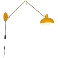 QAZQA Applique murale intelligente jaune avec bronze Wifi P45 inclus - Milou