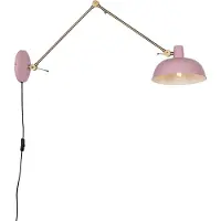 QAZQA Applique murale rétro acier rose avec bronze - Milou