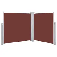 vidaXL Store latéral extensible brun 120 x 600 cm