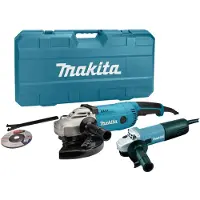 Makita DK0053G - Pack De Meuleuse D'angle (GA9020) Et (9558HN) Dans Coffret - 230 Mm 2200 W Et 125 Mm 840 W