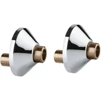 GROHE S-koppeling 3/8 x 1/2 - Schroefrozetten - Kraan onderdelen - 2 stuks