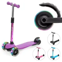 LifeGoods Trotinette - Pour enfants 5 à 8 ans - Hauteur ajustable - Violet