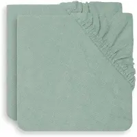 Jollein Housse Matelas à Langer Jollein Badstof Ash Green (Pack de 2) (50 x 70 cm)