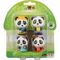 Klorofil Pack de 4 personnages Klorofil Famille Panda