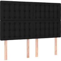 vidaXL Tête de lit Noir 144x5x118/128 cm Tissu