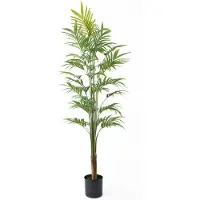 Present Time Kunstplant Gold Palm Tree Large - Groen - 65x65x160cm - Modern (160 cm)