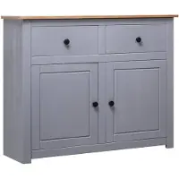 vidaXL Sideboard Gris 93x40x80 cm Pin Panama