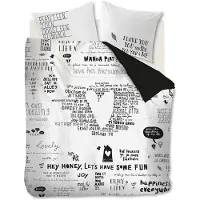 Vtwonen Housse de Couette VT Wonen Happy Bed Black Coton-240 x 220 cm | Lits-Jumeaux