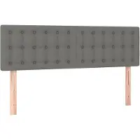 vidaXL Têtes de lit 2 pcs. Gris foncé 72x5x78/88 cm Tissu