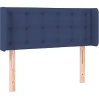 vidaXL Tête de lit avec oreilles bleu 83x16x78/88 cm Tissu