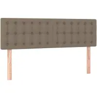 vidaXL Têtes de lit 2 pcs. Taupe 72x5x78/88 cm Tissu
