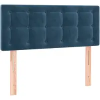 vidaXL Tête de lit bleu foncé 90x5x78/88 cm velours