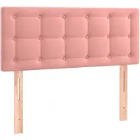 vidaXL Tête de lit rose 80x5x78/88 cm velours